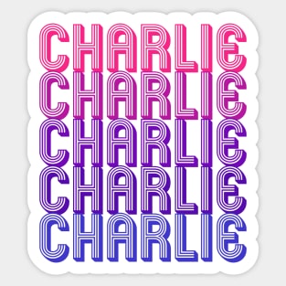 Charlie - Retro Minimal Line Pattern Sticker